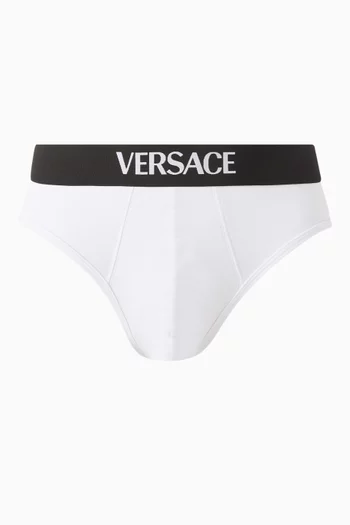 سروال داخلي بشعار الماركة قطن مطاطي