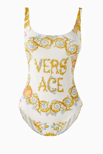 Underwater Barocco One-piece Swimsuit in Stretch Nylon