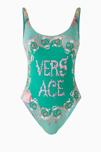 Underwater Barocco One-piece Swimsuit in Stretch Nylon