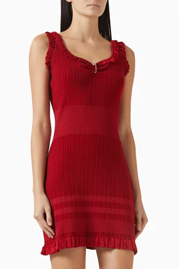 Knit Mini Dress in Virgin Wool Blend