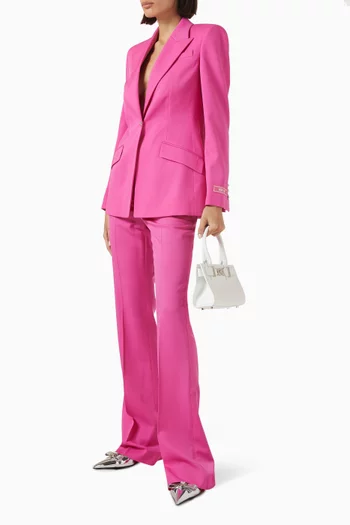 Singe-breasted Blazer in Wool Gabardine