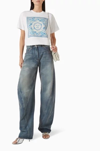 Underwater Barocco T-shirt in Cotton Jersey
