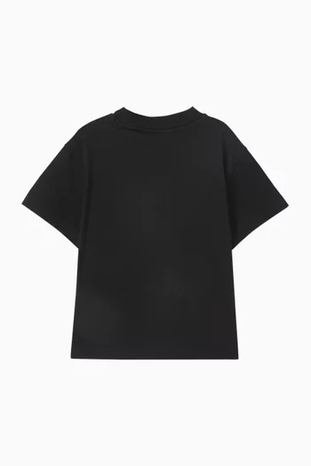 Blurred Logo T-shirt in Cotton