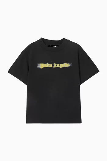 Blurred Logo T-shirt in Cotton