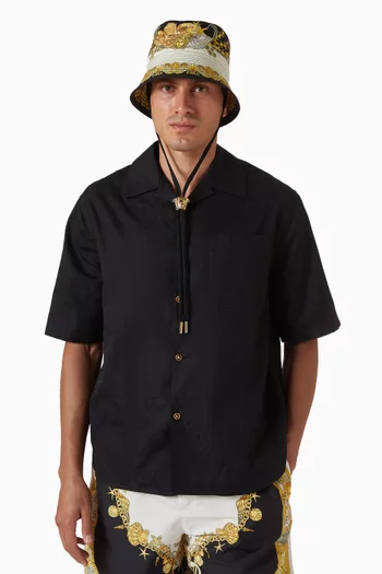 قبعة باكيت بنقشة كورال ثيتر تويل