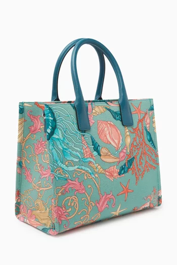 Small Underwater Barocco La Medusa Tote Bag in Canvas