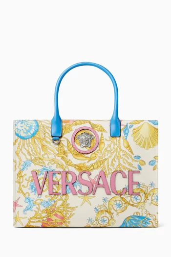 Large Underwater Barocco La Medusa Tote Bag in Canvas