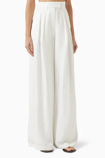 Lou Wide-leg Pants in Linen Blend