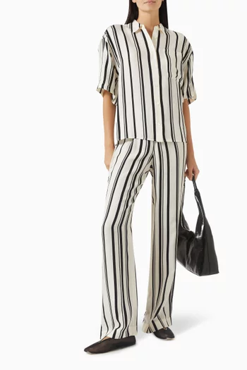 Coco Striped Shirt in Cupro Blend