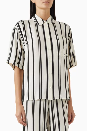 Coco Striped Shirt in Cupro Blend