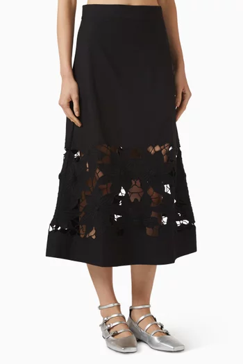 تنورة تاليثا متوسطة الطول قطن بوبلين