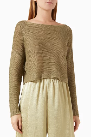 Bateau Sweater in Linen-knit