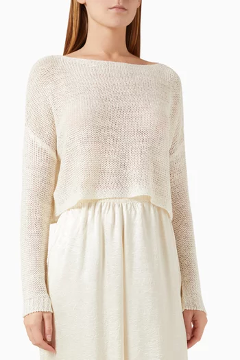 Bateau Sweater in Linen-knit