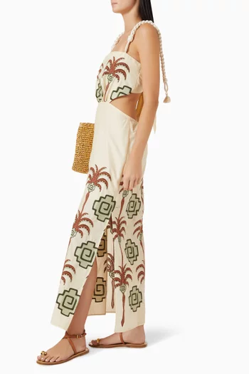Tributaries Maxi Dress in Cotton Blend