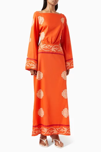 Underwater Sanctuary Dress in Cotton Poplin