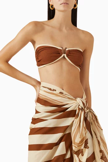 Seawaters Bandeau Bikini Top in Crinkle Lycra