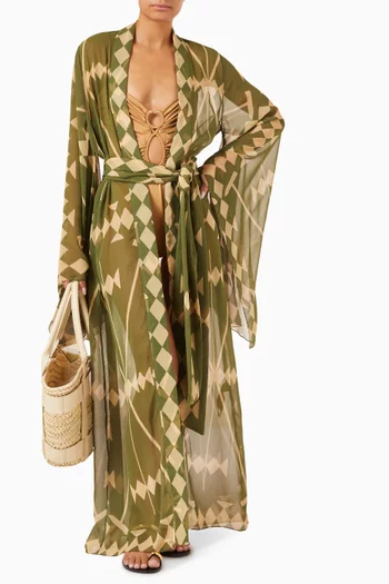 Amazon Kimono in Eco Georgette