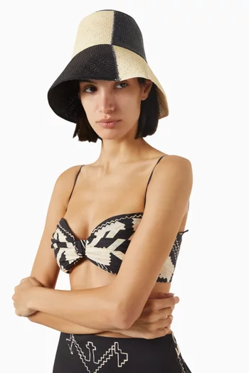 Heaven & Earth Bucket Hat in Toquilla Straw
