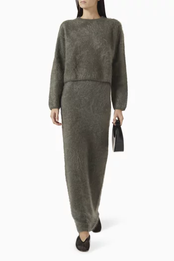 Brushed Maxi Skirt in Cashmere