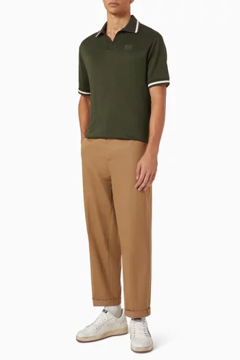 Polo Shirt in Viscose-blend