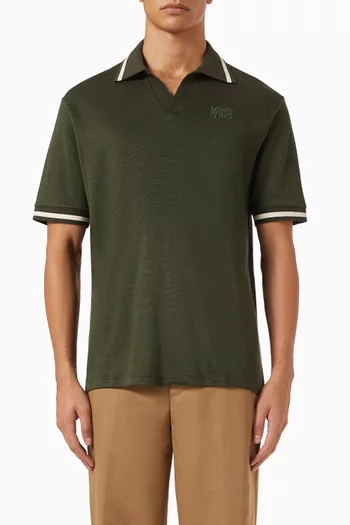 Polo Shirt in Viscose-blend