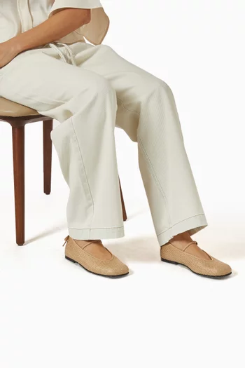 Bula Node Ballet Flats in Raffia