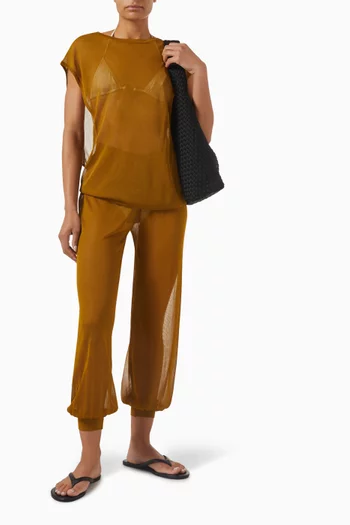 بلوزة جوا نسيج شفاف