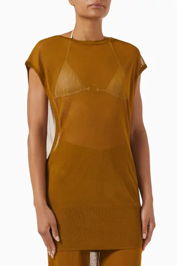 بلوزة جوا نسيج شفاف