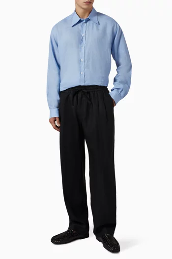 Drawstring Pants in Linen