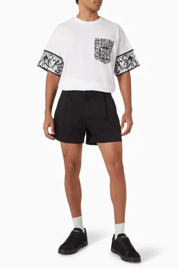 Majolica-print T-shirt in Cotton Blend