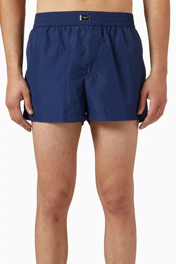 Logo Plaque Swim Shorts in Nylon