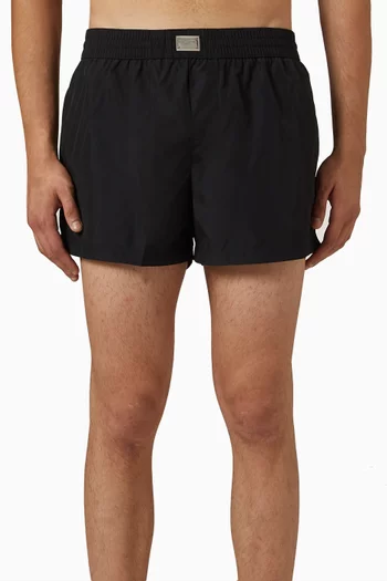 Logo Plaque Swim Shorts in Nylon