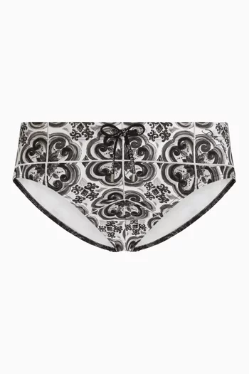 Majolica-print Swim Briefs