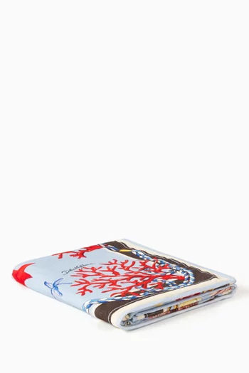 Printed Beach Towel in Cotton-terry