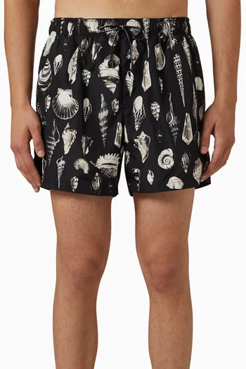 Shell Printed Swim Shorts in Nylon