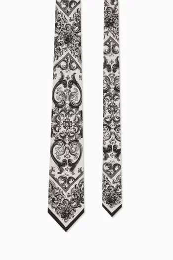 Majolica Jacquard Tie in Silk