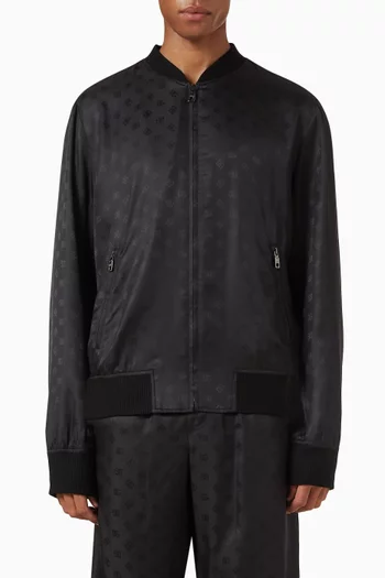 Jacquard Logo Jacket in Silk