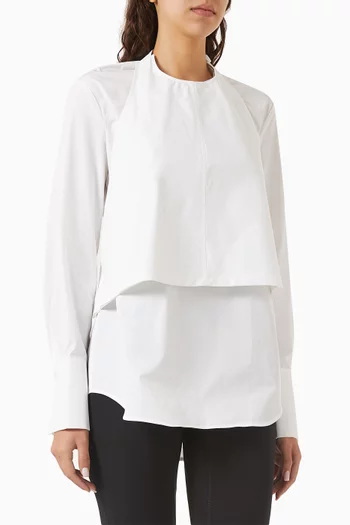 Layered Halter Shirt in Cotton