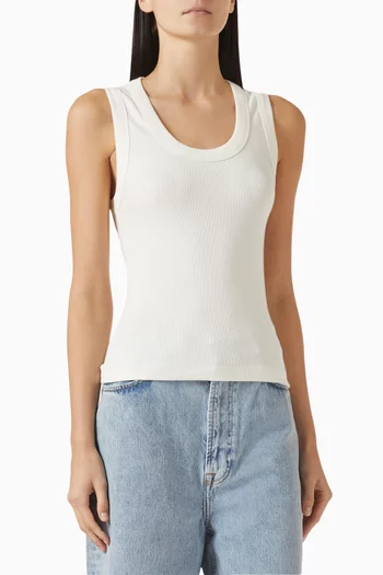 Scoopneck Tank Top in Cotton Blend