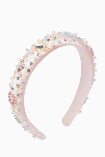 طوق رأس ستان مزين بزهور