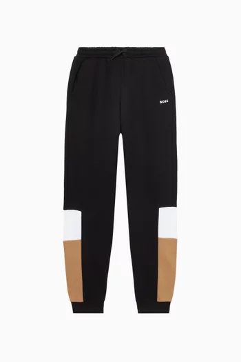 Colour-block Logo Sweatpants in Fleece