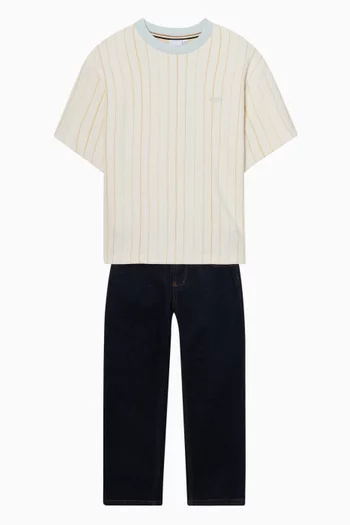 تي شيرت قطن مخطط