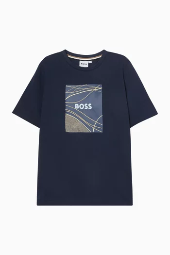 تي شيرت بشعار الماركة قطن