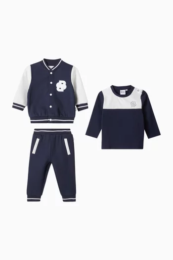 طقم كارديغان قطن، 3 قطع