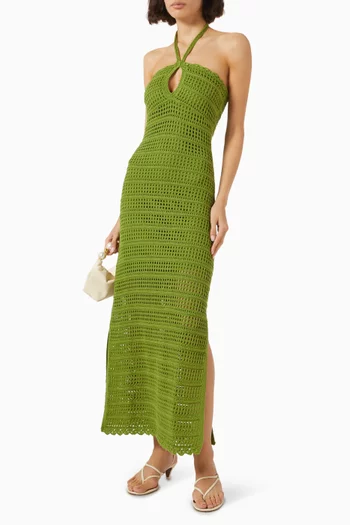 Koah Knit Midi Dress in Cotton Chainette