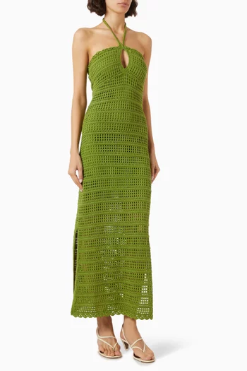 Koah Knit Midi Dress in Cotton Chainette