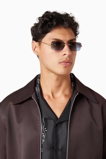 Rectangle Sunglasses in Metal