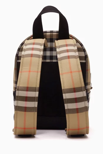 حقيبة ظهر بنقشة مربعات قنب