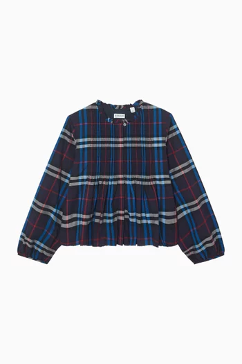 Check Top in Cotton Poplin