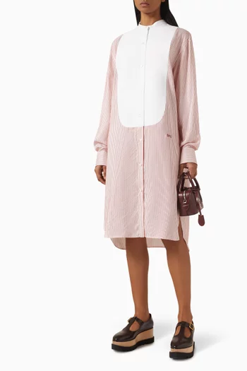 High Summer Striped Dress in Silk Blend